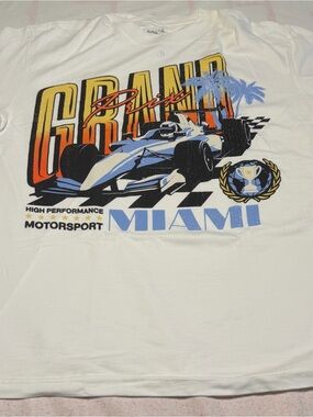 Alpha White Miami Grand Prix Motorsport Graphic Tee